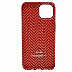 Карбоновый чехол для iPhone 14 Plus KZDOO Kevlar Красно-оранжевый 250_100_119564