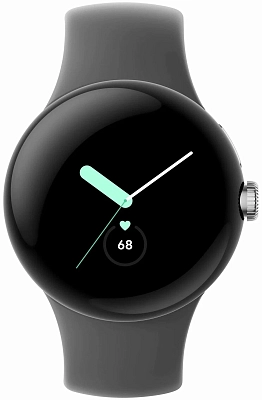 Часы Google Pixel Watch Polished Silver Case/Charcoal 400_400_641137