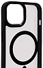 Чехол прозрачный с цветным бортиком MagSafe iPhone 14 Plus Черный 100_100_131916