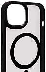 Чехол прозрачный с цветным бортиком MagSafe iPhone 14 Plus Черный 250_100_131916