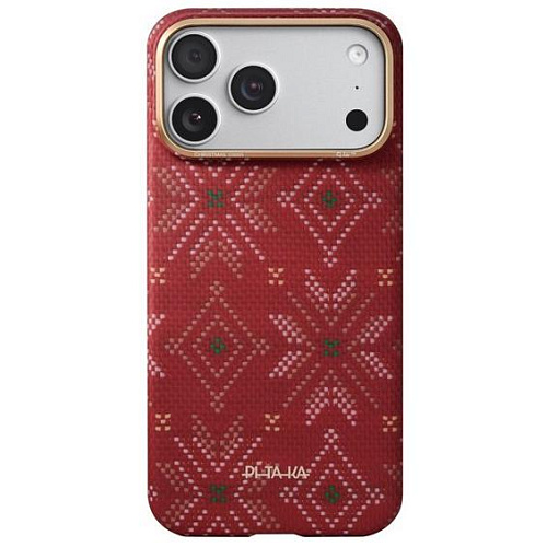 Чехол для iPhone 17 Pro Pitaka Threads of Winter PitaTap Ultra Slim Case - Scarlett 250_100_604663