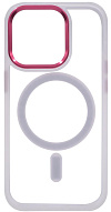 Чехол прозрачный с цветным бортиком MagSafe iPhone 14 Pro Прозрачный 500_191_535025