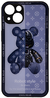 Чехол с мишкой для iPhone 13 Pro Синий 500_191_535097