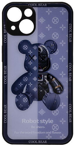 Чехол с мишкой для iPhone 13 Pro Max Синий 250_100_545641