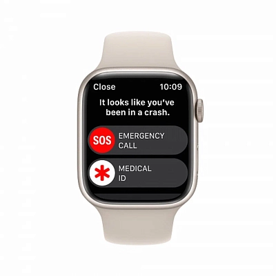 Часы Apple Watch Series 8 41mm Aluminum Case GPS Sport Band Starlight S/M 400_400_640102