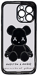 Чехол для iPhone 14 Pro прозрачный с 3D мишкой Черный 250_100_131944