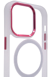 Чехол прозрачный с цветным бортиком MagSafe iPhone 14 Pro Max Прозрачный 250_100_125090