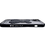 Чехол для iPhone 14 Plus прозрачный с 3D мишкой Черный 250_100_131740