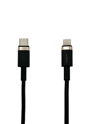 Кабель Usams USB-C/Lightning 2м (черный)