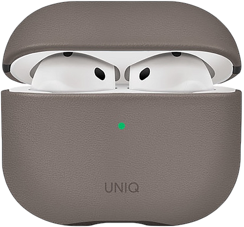Кожаный чехол для AirPods 4 Uniq Lyden DS - Flint Grey 250_100_623795