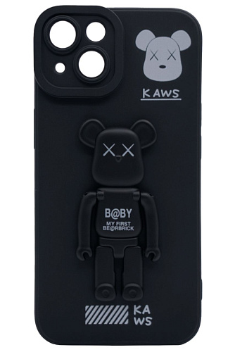 Силиконовый чехол для iPhone 13 с 3D мишкой Черный 250_100_121885