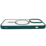 Чехол прозрачный с цветным бортиком MagSafe iPhone 14 Pro Зеленый 250_100_642409