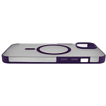Чехол для iPhone 14 Wlons с MagSafe прозрачный матовый с рамкой Фиолетовый 250_100_534171