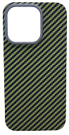 Карбоновый чехол для iPhone 14 Pro KZDOO Kevlar Зеленый 500_191_532217