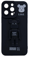 Силиконовый чехол для iPhone 13 Pro Max с 3D мишкой Черный 500_191_137715