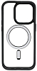 Чехол прозрачный с цветным бортиком MagSafe iPhone 14 Pro Черный 100_100_131904