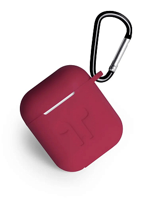 Чехол для AirPods 2 Gurdini Soft Touch - Бордовый 400_400_313235