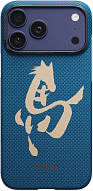 Чехол для iPhone 17 Pro Max Pitaka Edge Ultra Slim Case Ink Horse Painting - Azure Green 500_191_800494