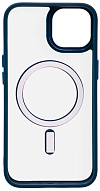 Чехол прозрачный с цветным бортиком MagSafe iPhone 14 Pro Синий 500_191_642426