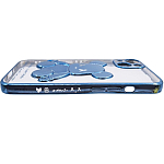 Чехол для iPhone 13 mini прозрачный с 3D мишкой Голубой 250_100_135658