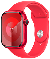 Часы Apple Watch Series 9 45mm Aluminium Case Sport Band Red S/M 500_191_110566