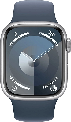 Часы Apple Watch Series 9 41mm Silver Aluminium Case Sport Band Storm Blue M/L 400_400_640244