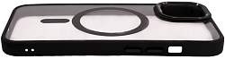 Чехол прозрачный с цветным бортиком MagSafe iPhone 14 Черный 250_100_535075
