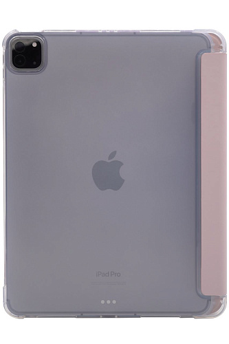 Прозрачный чехол-книжка для iPad Pro 11 с тройным загибом Розовый 250_100_121684