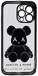 Чехол для iPhone 13 Pro прозрачный с 3D мишкой Черный 250_100_533505