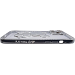 Чехол для iPhone 14 Pro Max прозрачный с 3D мишкой Серебристый 250_100_135498