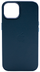 Чехол для iPhone 14 кожаный с MagSafe Темно-синий 250_100_132287