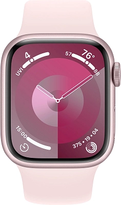 Часы Apple Watch Series 9 45mm Aluminium Case Sport Band Pink S/M 400_400_640296