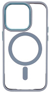 Чехол прозрачный с цветным бортиком MagSafe iPhone 14 Pro Голубой 500_191_642406