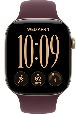 Часы Apple Watch Series 12 46mm Aluminium Case GPS Light Gold Sport Band Burgundy M/L 400_400_851751