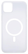 Чехол для iPhone 14 Plus Wlons с MagSafe прозрачный матовый с рамкой Белый 500_191_533683