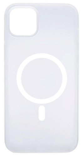 Чехол для iPhone 14 Plus Wlons с MagSafe прозрачный матовый с рамкой Белый 250_100_533683