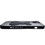Чехол для iPhone 13 mini прозрачный с 3D мишкой Черный 250_100_131773