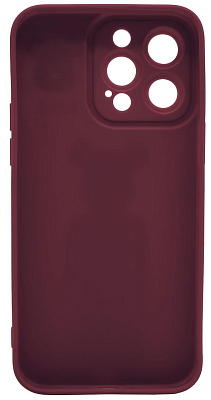 Силиконовый чехол для iPhone 13 Pro Max с 3D мишкой Бордовый 400_400_137692