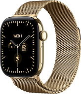 Часы Apple Watch Series 12 46mm Titanium Case Radiant Gold Milanese Loop S/M 500_191_851963