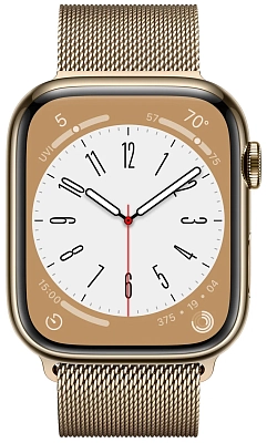Часы Apple Watch Series 8 41mm Stainless Steel Case GPS+Cellular Milanese Loop Gold 400_400_640115
