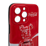 Чехол для iPhone 13 Pro мишка Coca Cola Красный 250_100_136052