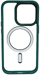 Чехол прозрачный с цветным бортиком MagSafe iPhone 14 Pro Max Зеленый 250_100_135380