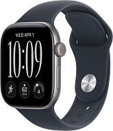 Часы Apple Watch Series 12 42mm Aluminium Case GPS Space Gray Sport Band Navy Blue M/L 500_191_851815