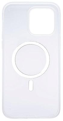 Чехол для iPhone 14 Pro Wlons с MagSafe прозрачный матовый с рамкой Белый 400_400_135482