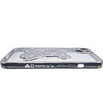 Чехол для iPhone 14 прозрачный с 3D мишкой Серебристый 250_100_534248