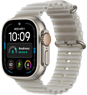 Часы Apple Watch Ultra 4 49mm Titanium Case Natural / Ocean Band Translucent Gray 500_191_855194