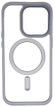 Чехол прозрачный с цветным бортиком MagSafe iPhone 14 Pro Max Голубой 250_100_135386