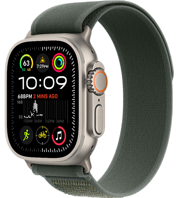 Часы Apple Watch Ultra 2 49mm Titanium Case GPS+Cellular Trail Loop Green S/M 400_400_640834