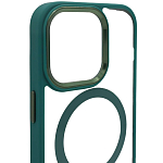 Чехол прозрачный с цветным бортиком MagSafe iPhone 14 Pro Max Зеленый 250_100_642375