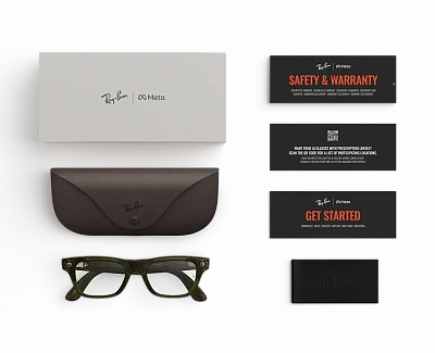 Умные очки Ray-Ban Blayzer Optics (Gen 2) - Shiny Transparent Dark Olive/Clear - Size M (S50) RW7001 400_400_883670
